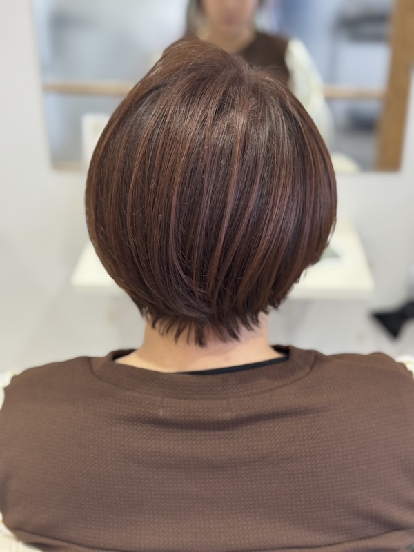 オレンジブラウンでツヤ髪へ