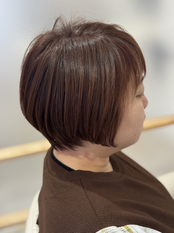 オレンジブラウンでツヤ髪へ