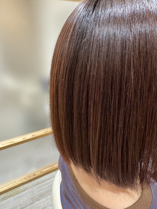 こちらのお客様はピンク×ベージュです。