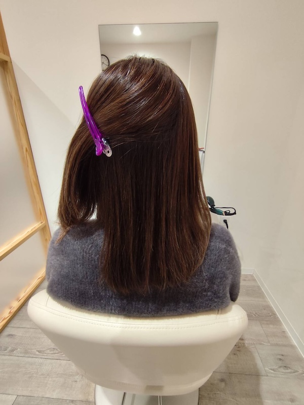 根元縮毛＋リタッチカラー