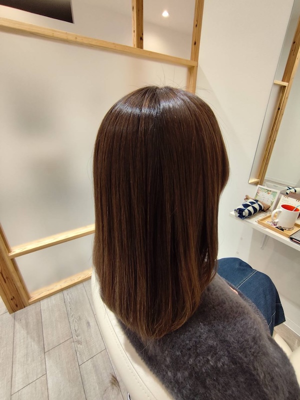 根元縮毛＋リタッチカラー