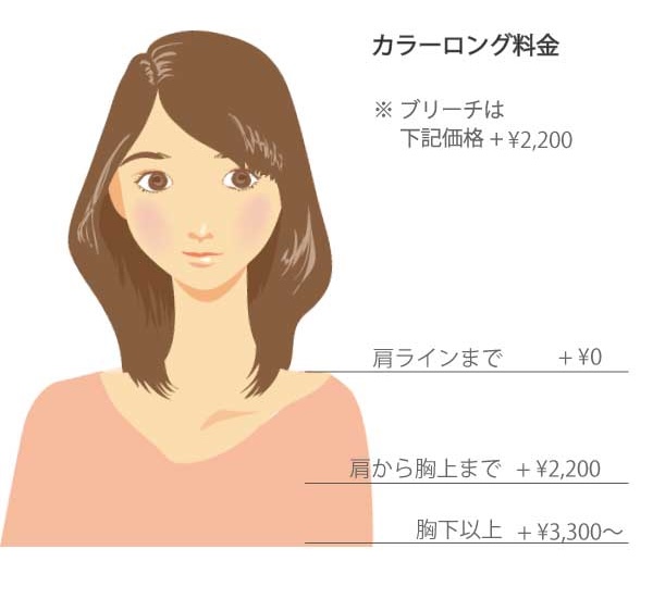 画像 カラーロング料金