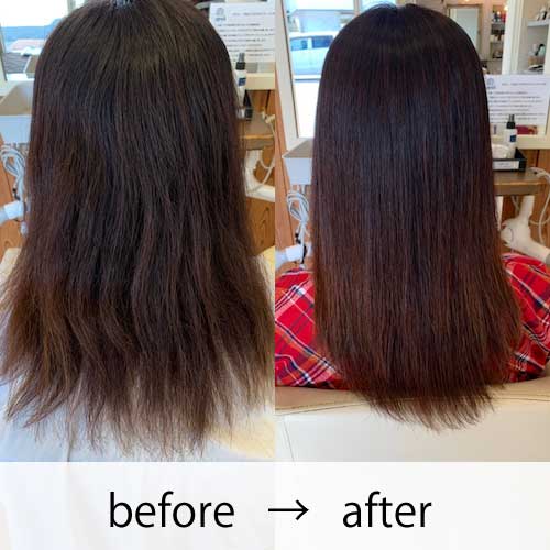 画像 archの艶髪矯正ストレート ビフォーアフター
