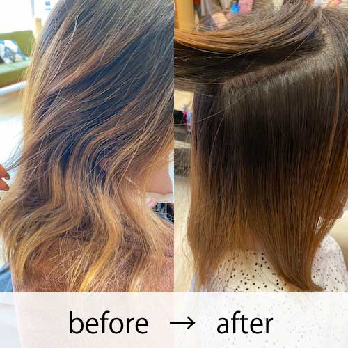 画像 archの艶髪矯正ストレート ビフォーアフター