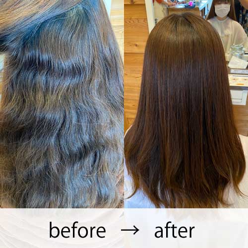 画像 archの艶髪矯正ストレート ビフォーアフター