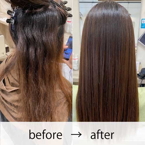 画像 archの艶髪矯正ストレート ビフォーアフター 女性
