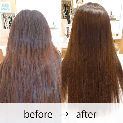 画像 archの艶髪矯正ストレート ビフォーアフター 女性