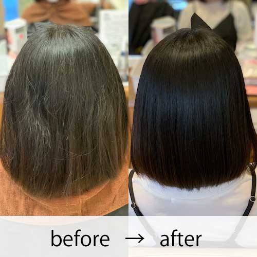 画像 archの艶髪矯正ストレート ビフォーアフター 女性