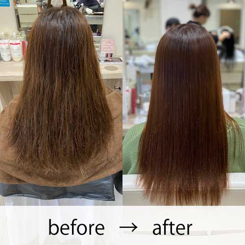 画像 archの艶髪矯正ストレート ビフォーアフター 女性