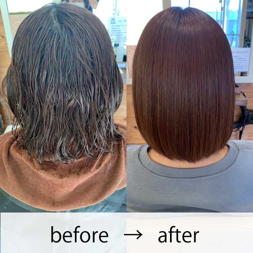 画像 archの艶髪矯正ストレート ビフォーアフター 女性